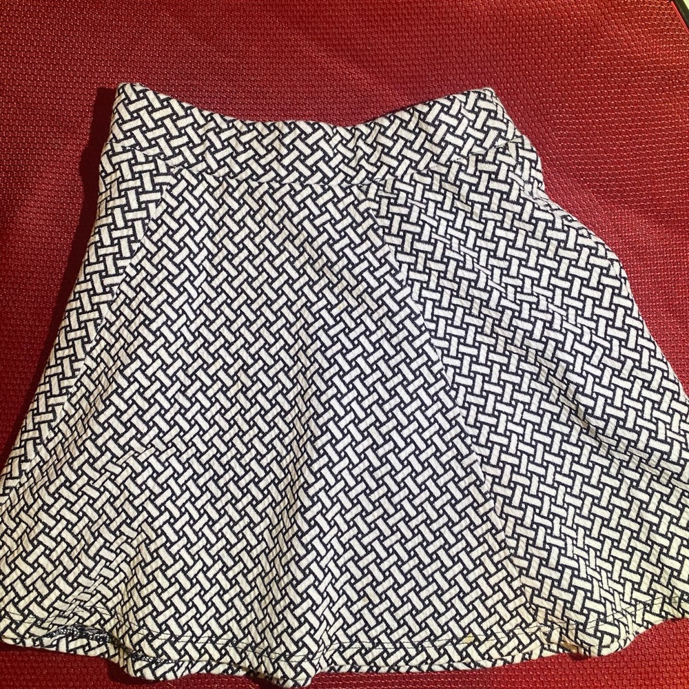 Black and white patterned skirt